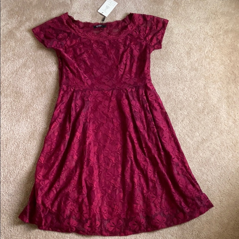 Maroon cocktail dress